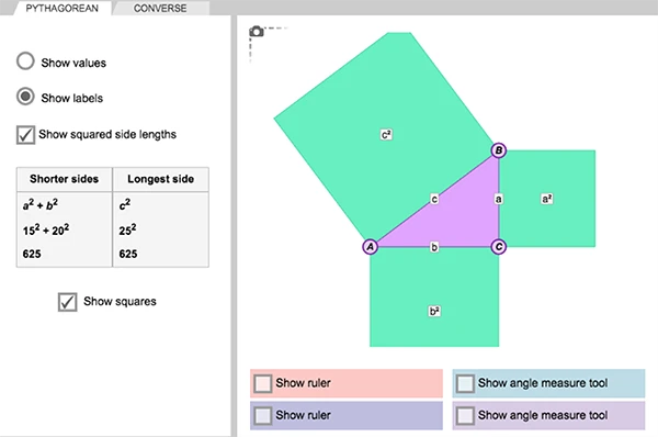 Pythagorean Theorem Gizmo
