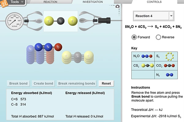 Reaction Energy Gizmo