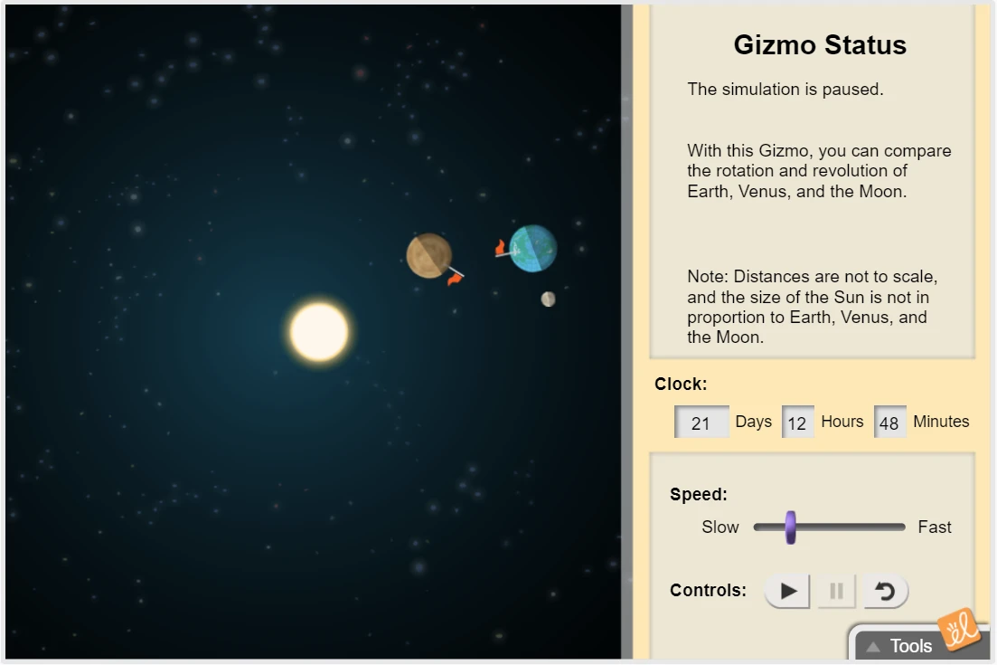 Comparing Earth and Venus Gizmo