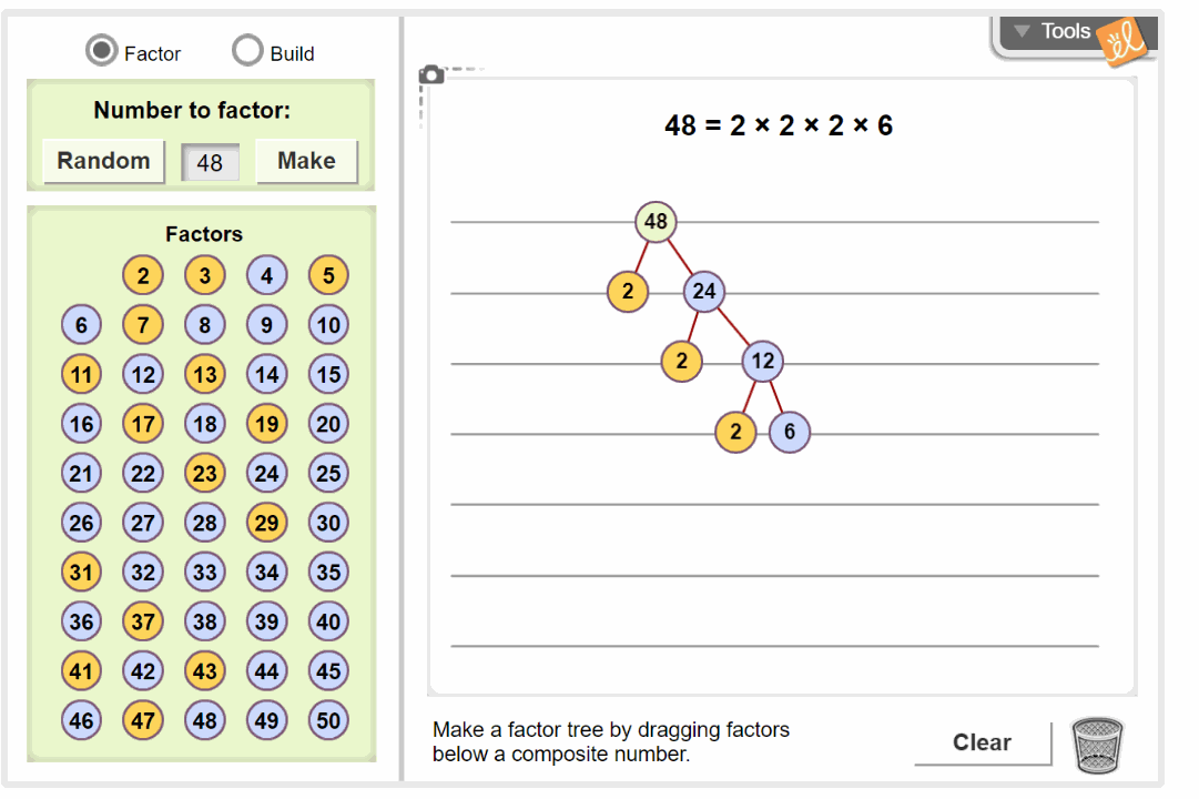 Factor Trees (Factoring Numbers) gif