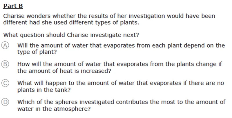 5th Grade Science Question