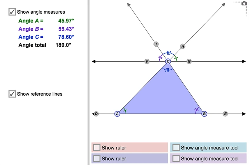 Triangle Angle Sum Gizmo