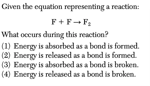 High School Science Question