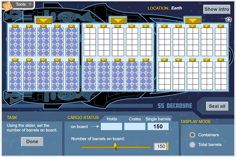 Cargo Captain (Multi-digit Subtraction) Gizmo
